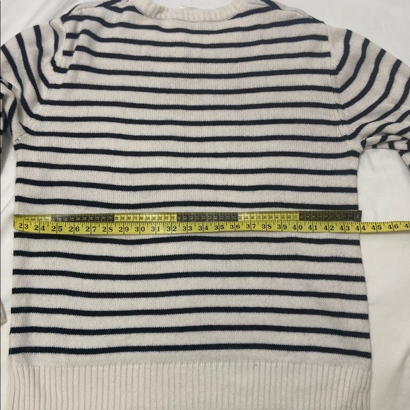 Peanuts Snoopy Cream and Black,Long Sleeve Striped Sweater.Size-Large. - Picture 7 of 12